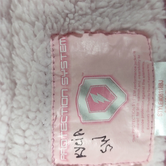 Protection System floral pink and white Lightweight sweater jacket with mittens - Picture 7 of 15